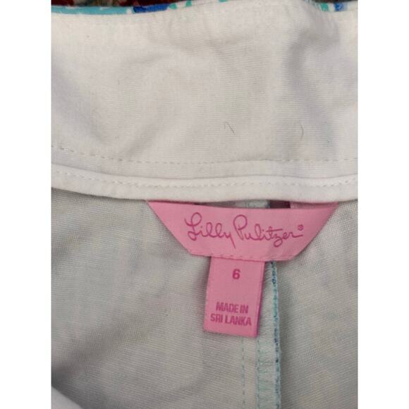 Lilly Pulitzer Elephant Appeal Preppy Resort Marina Knit Stretch Shorts Size 6 - Picture 7 of 11